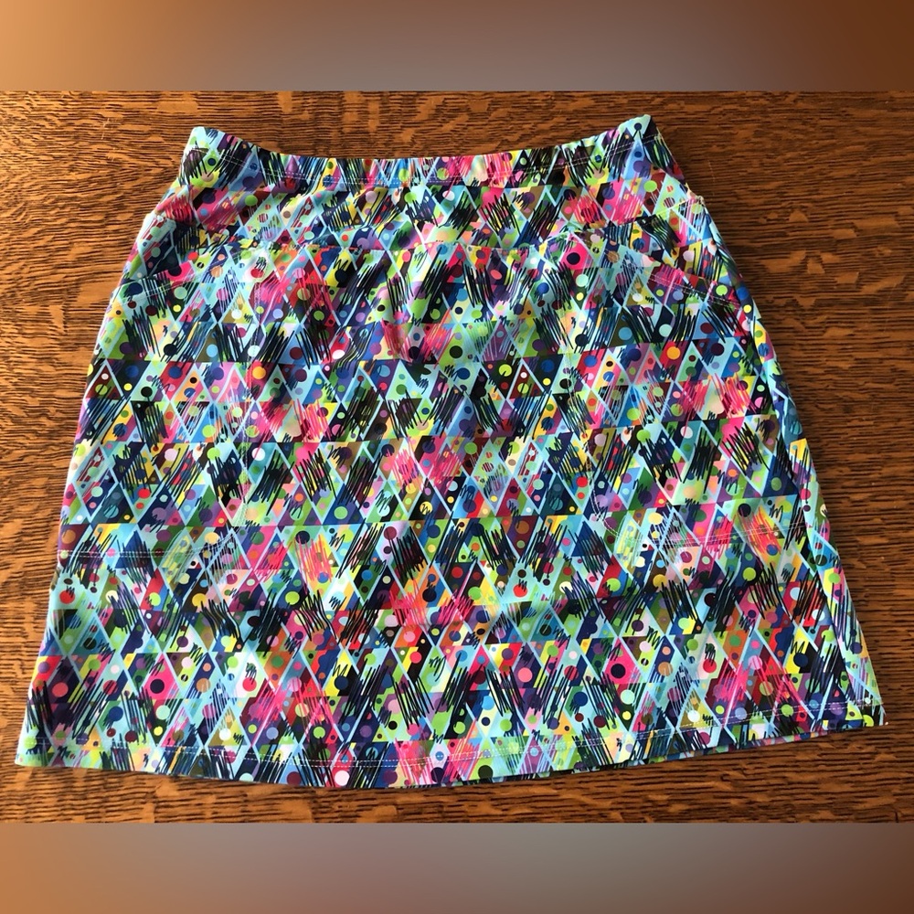 B-Skinz Women’s Medium Multicolor Geometric Print Golf Skirt/Skort